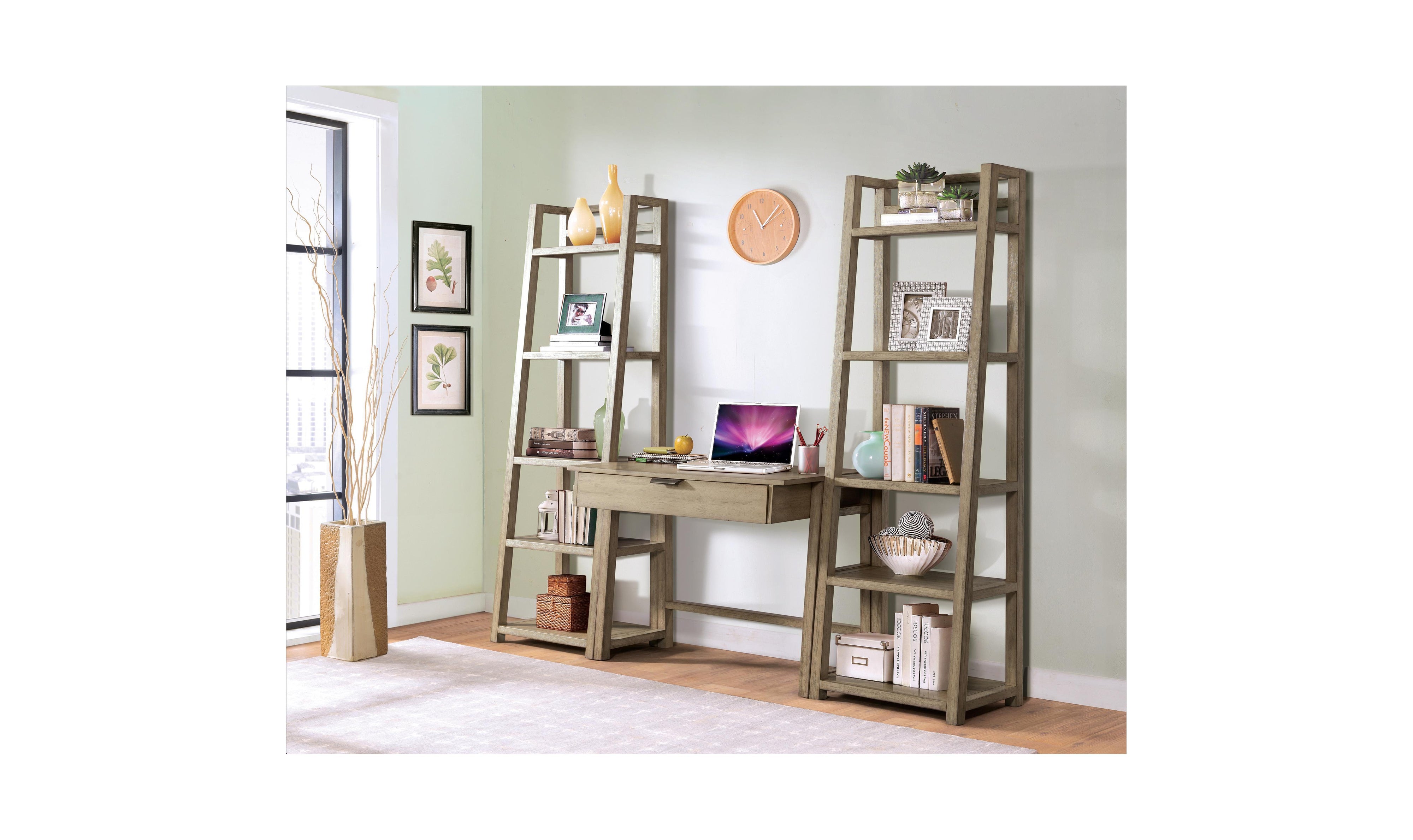 Wall desk deals and shelf set