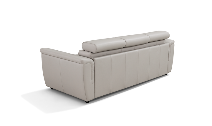 Leather Italia Hillsboro Queen Sleeper Sofa In Gray Mist