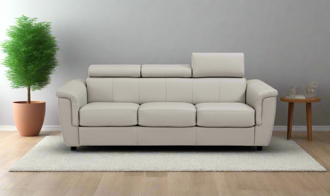 Leather Italia Hillsboro Queen Sleeper Sofa In Gray Mist