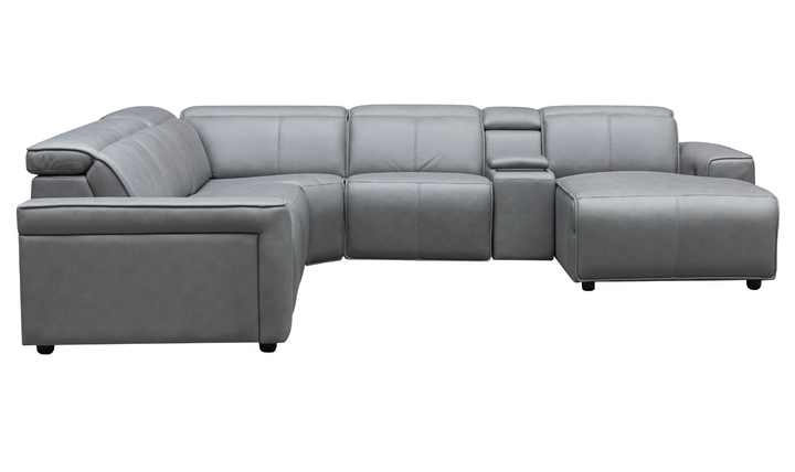 Gio Italia Leonardo 6 Pieces Power Recliner Sectional with Storage