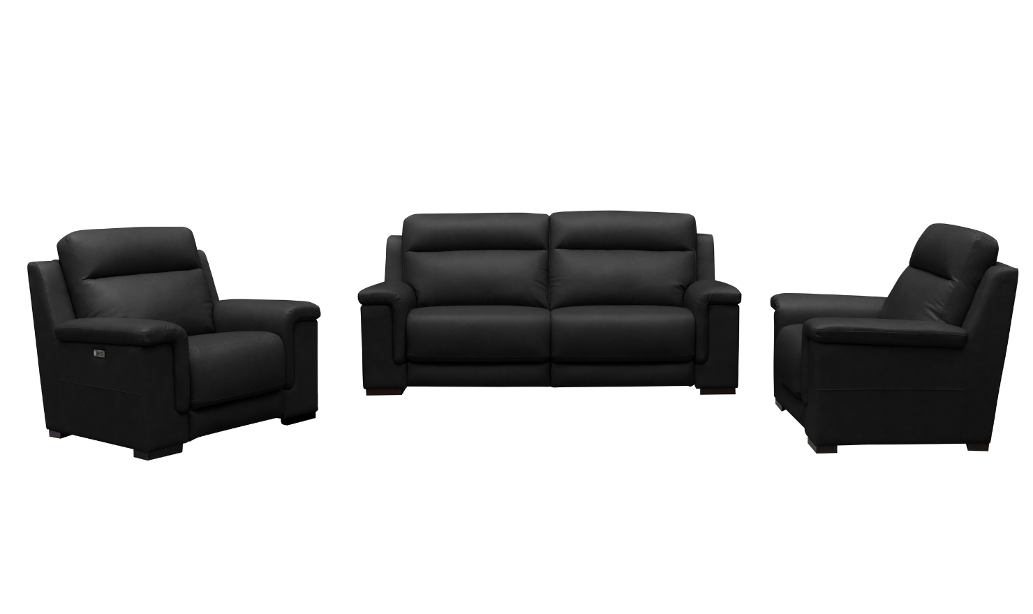 Klaussner Dakota Power Recliner Sofa With USB Port in Black