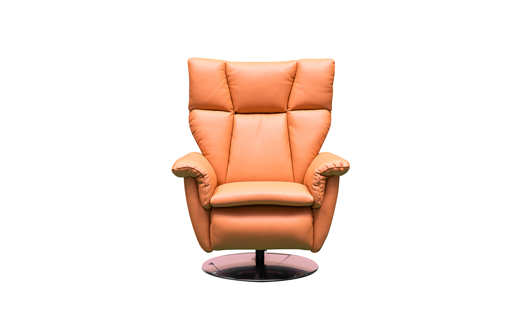 Alessandro Double Power Leather Swivel Chair in Brown- jennifer furniture