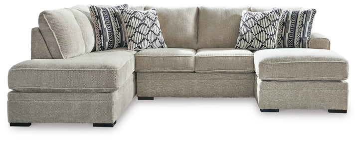 Calnita 2-Piece U-Shape Sectional with Chaise in Sisal