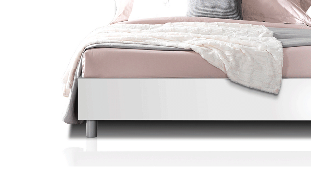 ESF Italia Panarea White Bed In King and Queen Size with Mat Finish