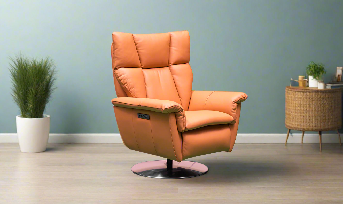 Gio Italia Alessandro Double Power Leather Swivel Chair