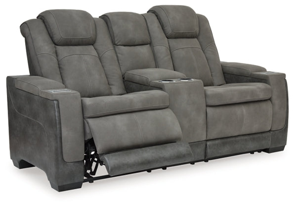 Modern Heritage Next-Gen Durapella Power Reclining Loveseat in Slate Gray