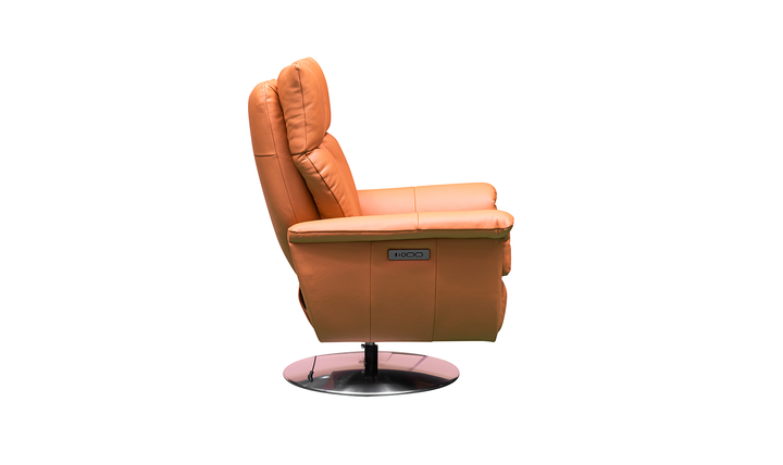 Klaussner Alessandro Double Power Leather Swivel Chair