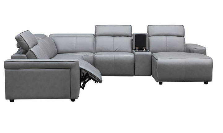 Gio Italia Leonardo 6 Pieces Power Recliner Sectional with Storage