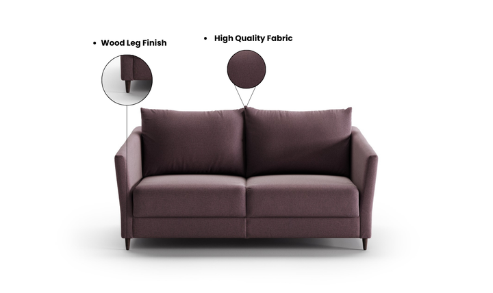 Luonto Erika Dual Motion Fabric Sofa Sleeper With Nest Function-Jennifer Furniture