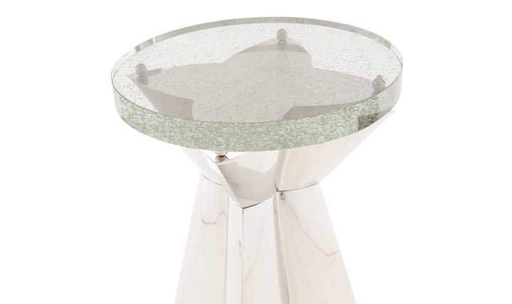 Bernhardt Anika Chairside Table With Bubble Glass Top