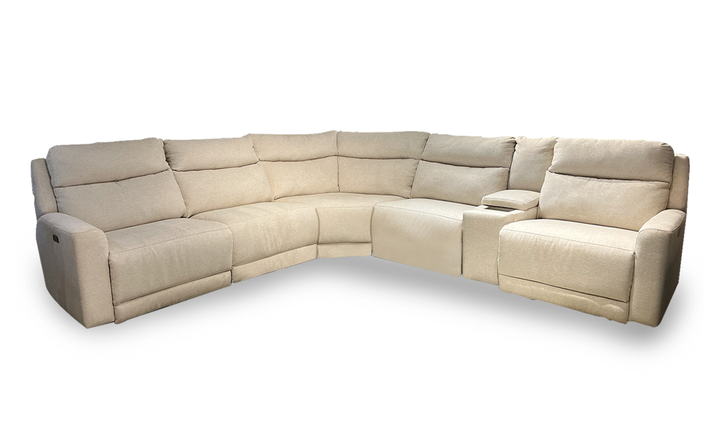 Southern Motion Joplin 6 Piece Power Reclining Sectional in Beige