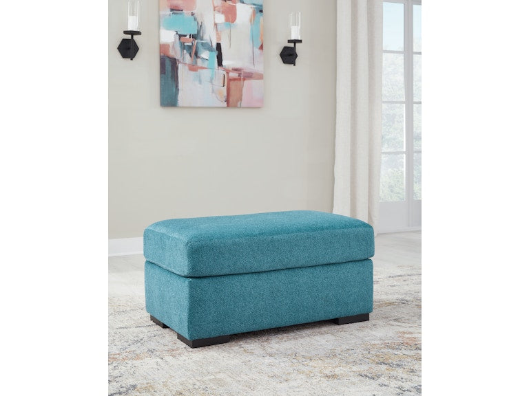 Modern Heritage Keerwick Square Ottoman In Teal