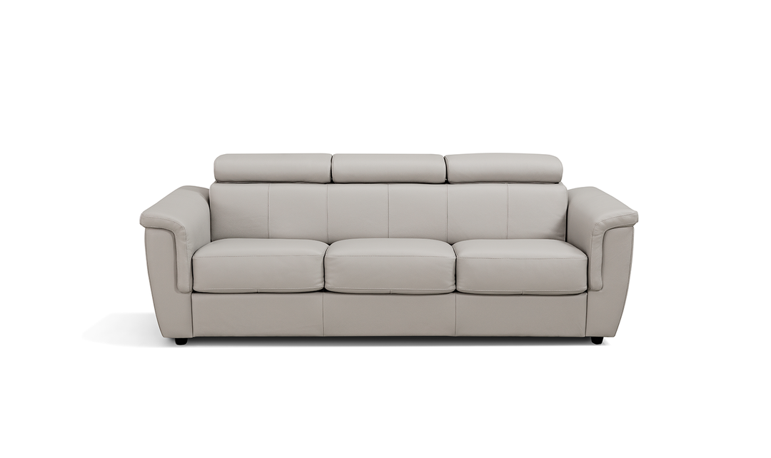 Leather Italia Hillsboro Queen Sleeper Sofa In Gray Mist