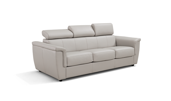 Leather Italia Hillsboro Queen Sleeper Sofa In Gray Mist