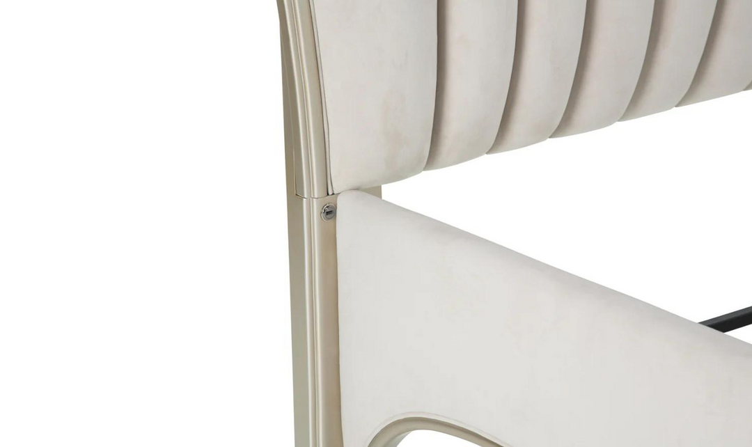 AICO London Place Bed in Creamy Pearl Finish