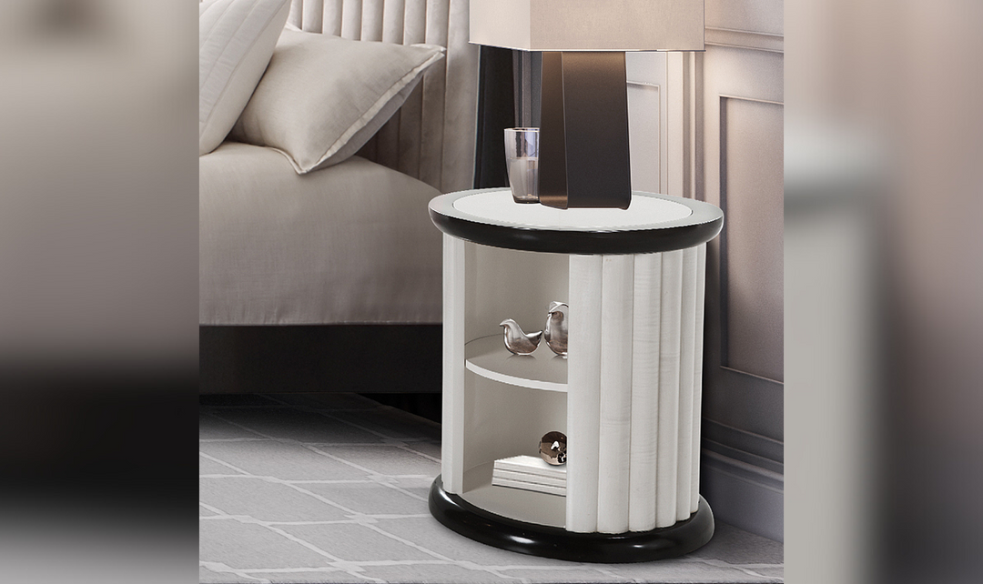 AICO Paris Chic Round End Table