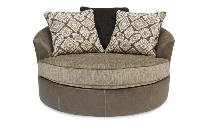 Abalone Oversized Swivel Accent Chair-Jennifer Furniture