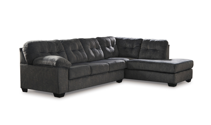 Accrington 2-Piece Sleeper Sectional With Chaise In Granite- jennifer furniture