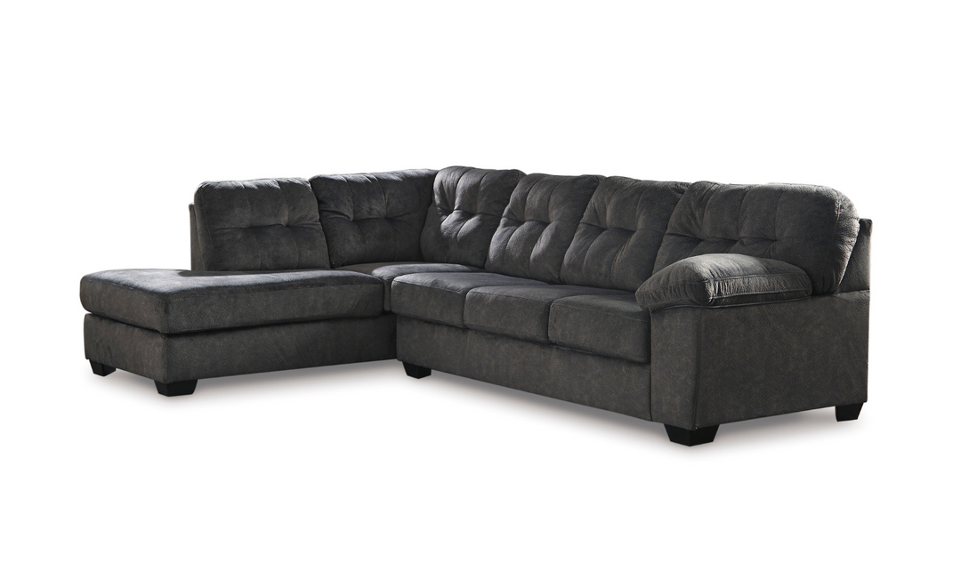 Accrington 2-Piece Sleeper Sectional With Chaise In Granite- jennifer furniture