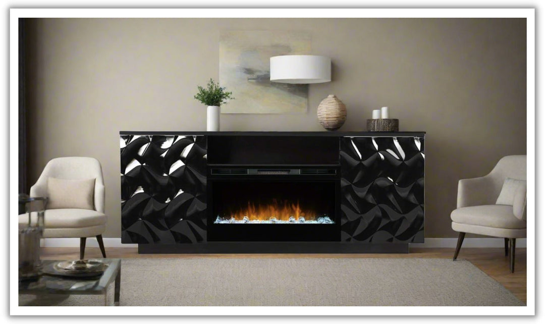 Smart Furniture Adrianna 2 Door Electric Fireplace TV Console