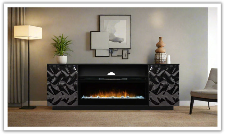 Smart Furniture Adrianna 2 Door Electric Fireplace TV Console