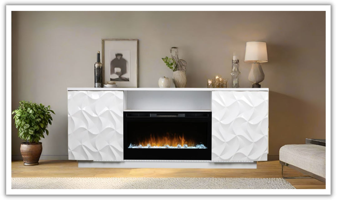 Smart furniture Adrianna Fireplace with console