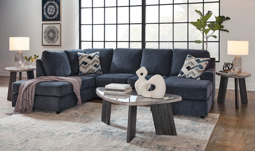 Albar Place U-Shape 2-Piece Sectional in Cobalt