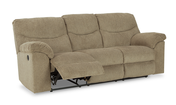 Ashley Alphons 3-Seater Pull-Tab Fabric Reclining Motion Sofa