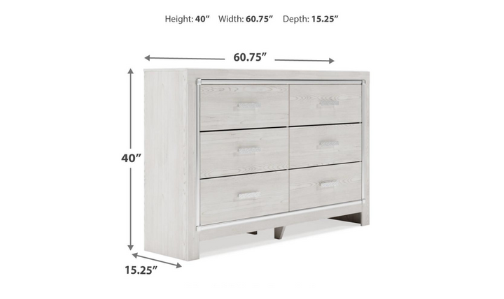 Ashley  Altyra 6-Drawers Dresser in White