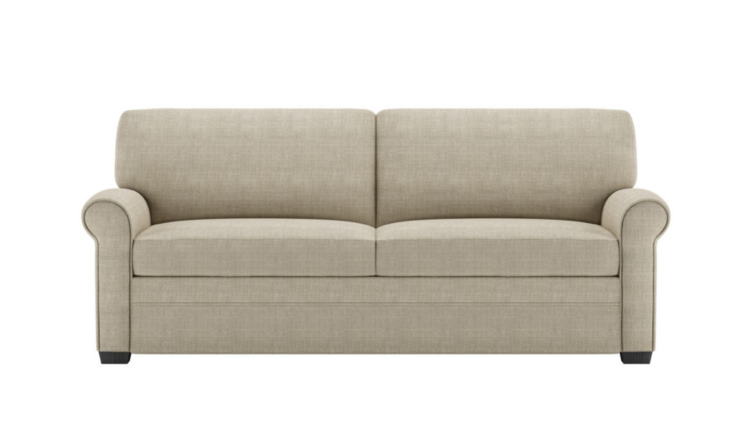 American Leather Gaines 2-seater Queen Fabric Sleeper Sofa in Beige