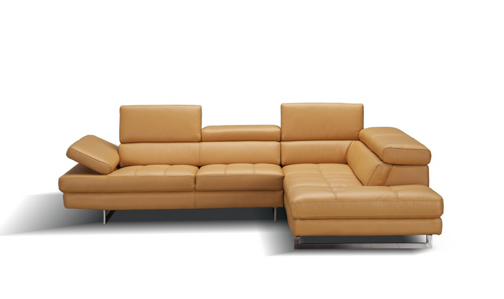 Jennifer Italia Temps Calme 3-Seater Leather Sectional Sofa with Adjustable Headrest