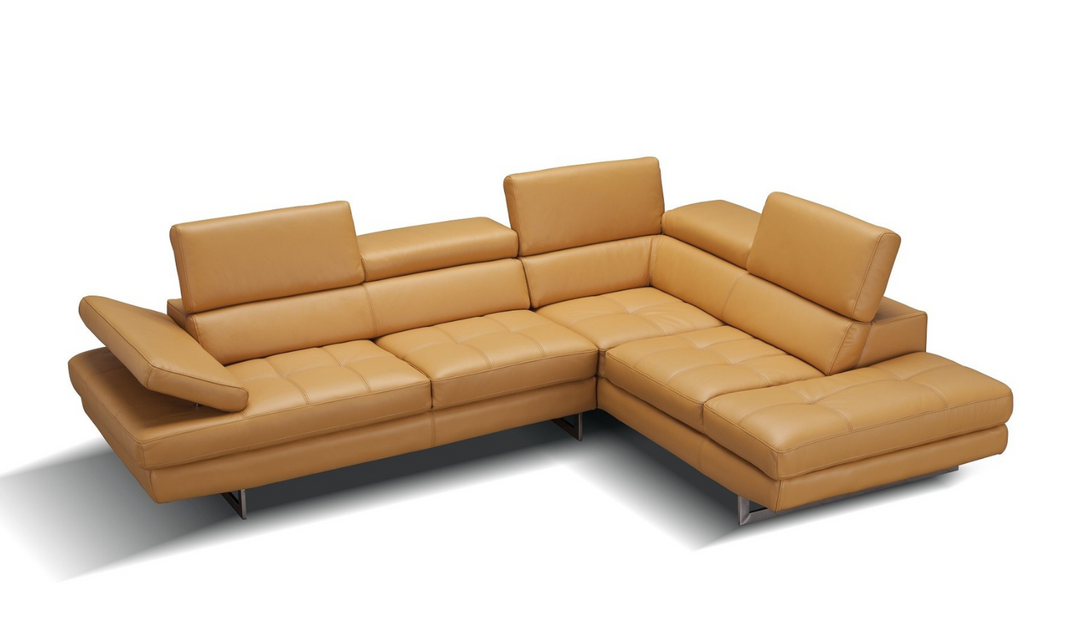 Jennifer Italia Temps Calme 3-Seater Leather Sectional Sofa with Adjustable Headrest