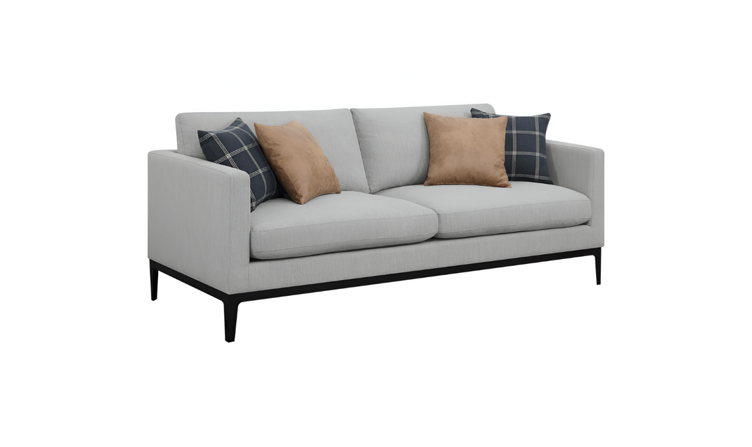 Apperson 3-Seater Fabric Sofa with Track Arms in Gray-Jennifer Furniture