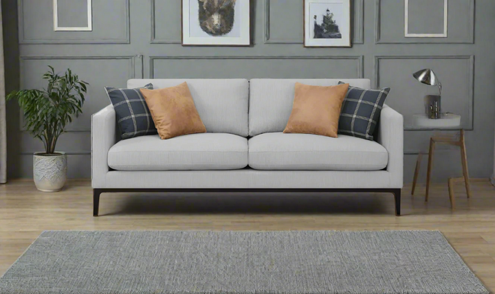 Apperson 3-Seater Fabric Sofa with Track Arms in Gray-Jennifer Furniture