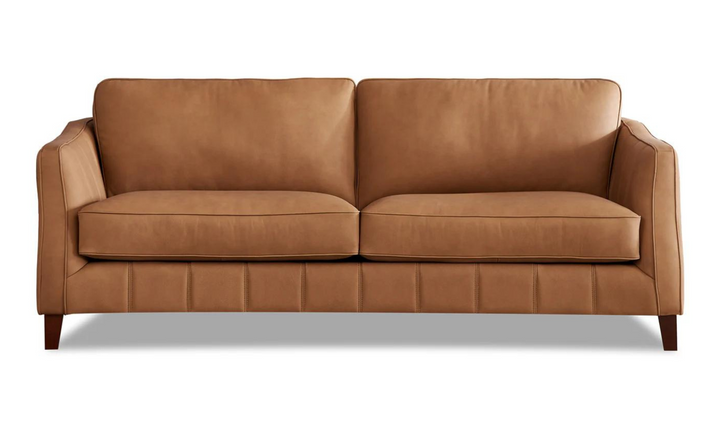 Aria 2-Seater Leather Sofa In Saddle Brown-Jennifer Furniture