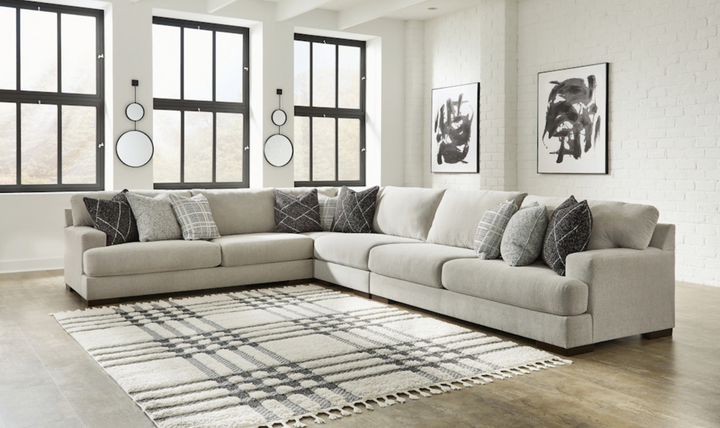 Modern Heritage Artsie L-Shape Gray Sectional Sofa (3 Pcs/ 4 Pcs)