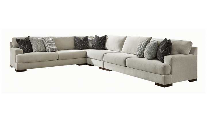 Modern Heritage Artsie L-Shape Gray Sectional Sofa (3 Pcs/ 4 Pcs)