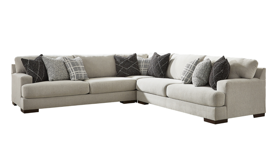 Ashley  Artsie L-Shape Gray Sectional Sofa (3 Pcs/ 4 Pcs)