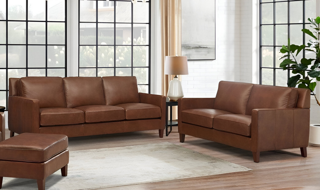 Ashby 2-Seater Loveseat In Pecan Brown-Jennifer Furniture