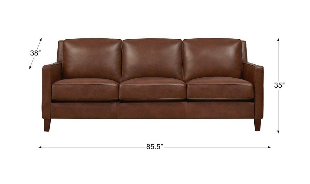 Ashby 3-Seater Leather Sofa In Pecan Brown-Jennifer Furniture