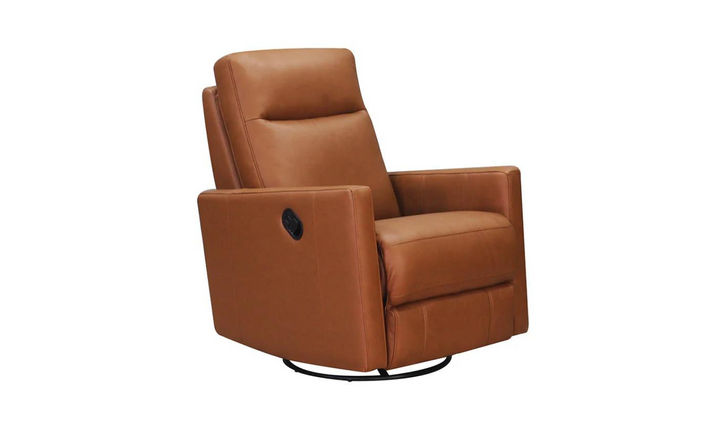 Ashby Manual Swivel Rocker Leather Recliner Chair