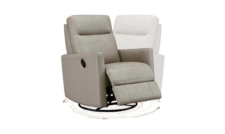 Ashby Manual Swivel Rocker Leather Recliner Chair