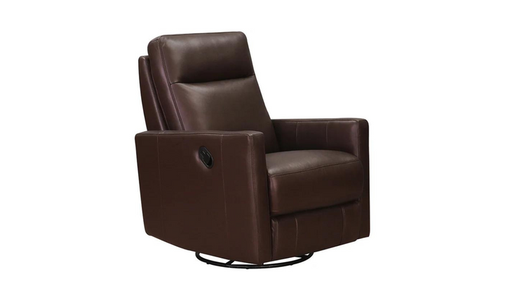 Ashby Manual Swivel Rocker Leather Recliner Chair