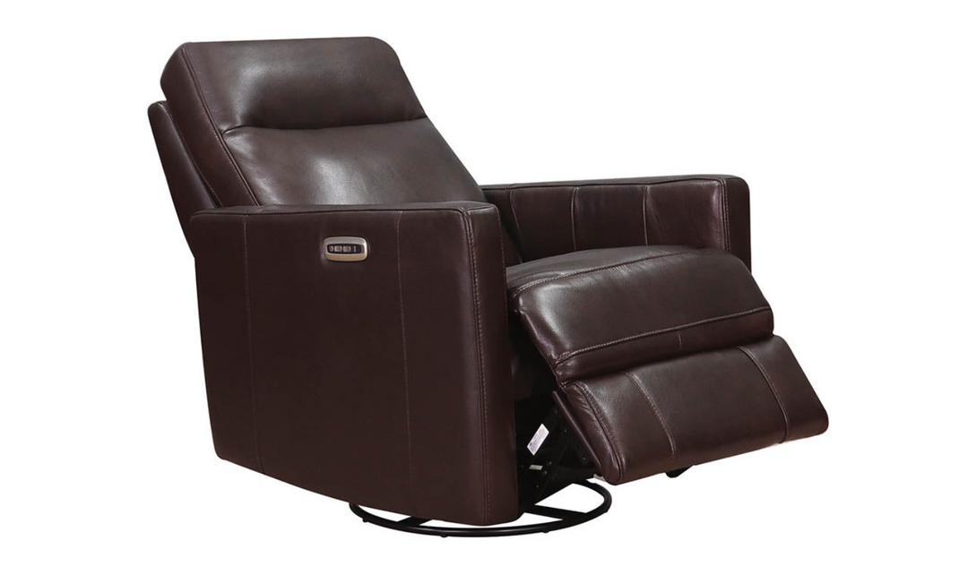 Ashby Power Swivel Leather Recliner Chair