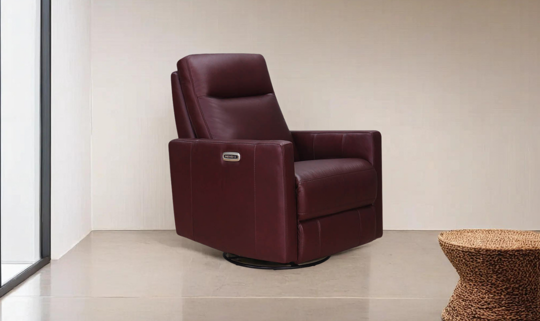 Ashby Power Swivel Leather Recliner Chair