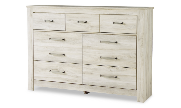 Ashley Bellaby 7 Drawer Bedroom Dresser in Whitewash-Jennifer Furniture