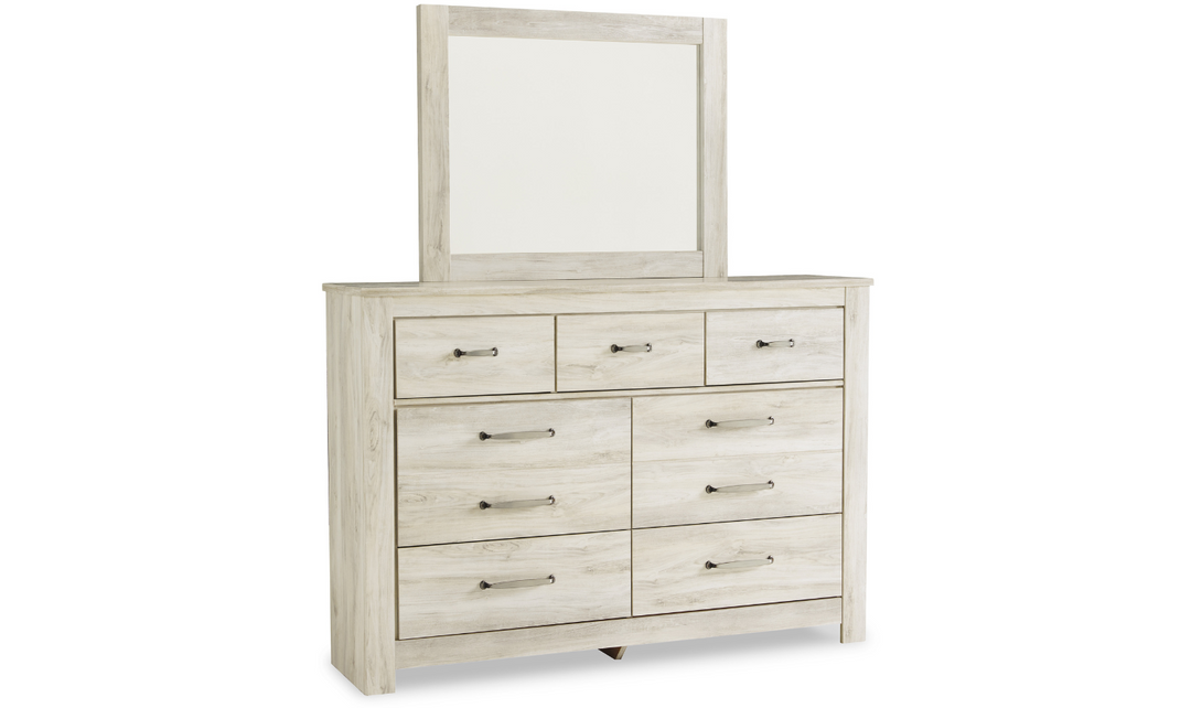 Ashley Bellaby 7 Drawer Bedroom Dresser in Whitewash-Jennifer Furniture