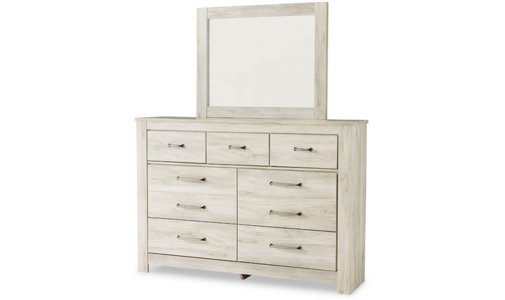 Ashley Bellaby 7 Drawer Bedroom Dresser in Whitewash-Jennifer Furniture