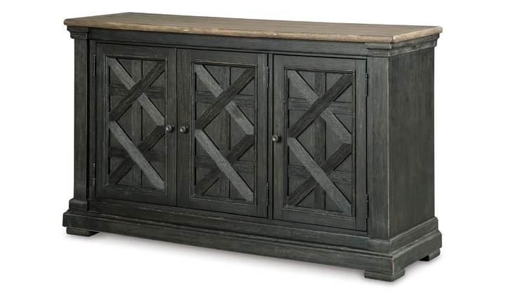 Ashley Bolanburg 3 Doors Server with Weathered Oak Top Finish-Jennifer Furniture