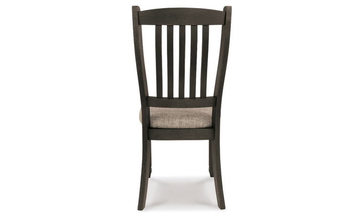 Ashley Bolanburg Upholstered Dining Side Chair in Textured Black Finish-Jennifer Furniture 